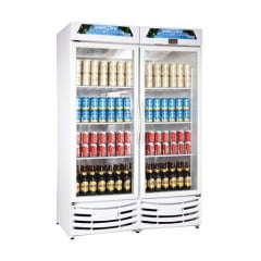 CERVEJEIRA VERTICAL DUPLA PORTA DE VIDRO - RF-018 CERVEJEIRA VERTICAL DUPLA PORTA DE VIDRO - RF-018